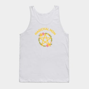 Magickal Mom Midsummer Floral Pentacle Cheeky Witch® Tank Top